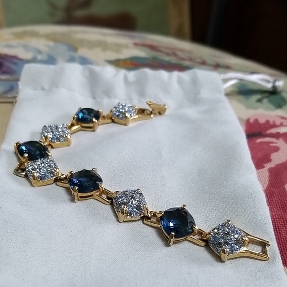 Jewelry - Elegant Gold and Blue Tanzanite Bracelet!